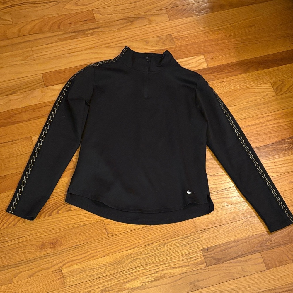 Nike ladies S Black Therma-Fit 1/4 zip Top